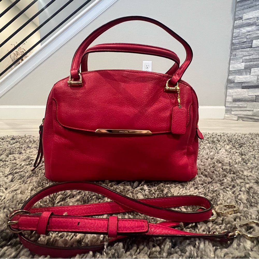 Coach Madison Pink Leather Small Georgie Convertible Purse